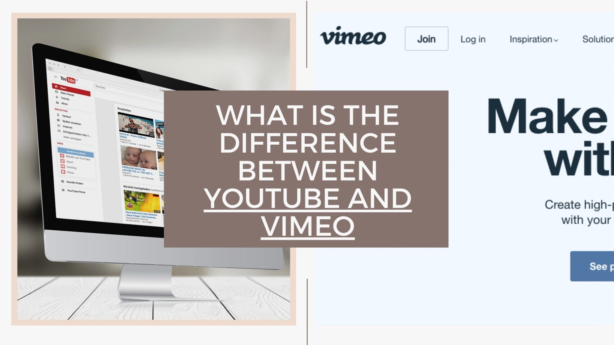 What is the Difference Between Youtube and Vimeo G For Games