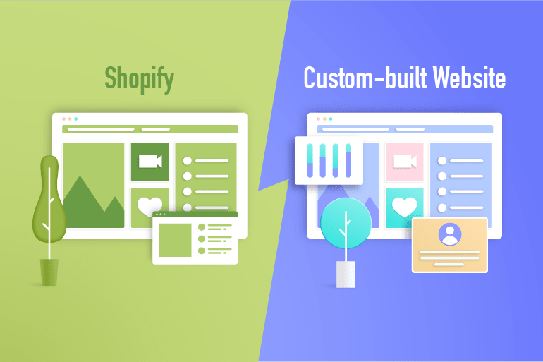 Custom Ecommerce Website vs shopify
