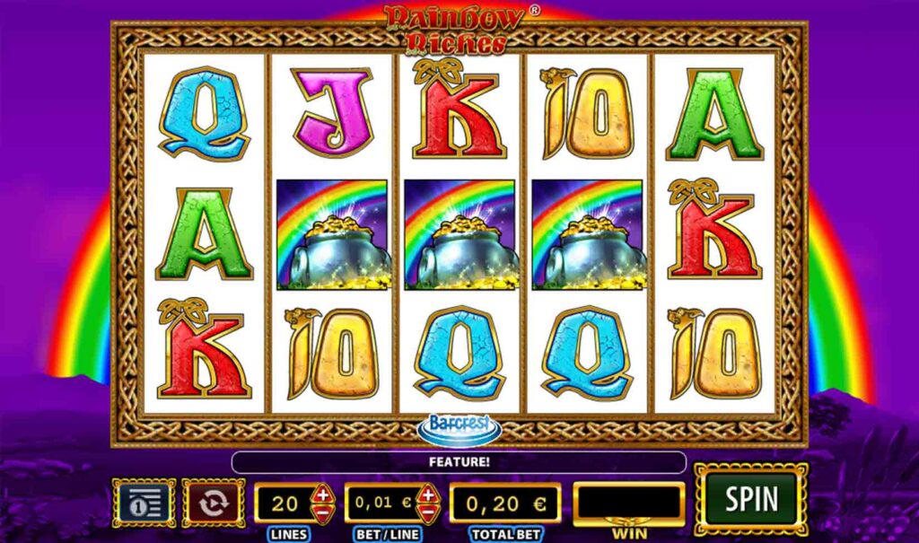 Play Rainbow Riches reels of Gold Slot Game - G For Games