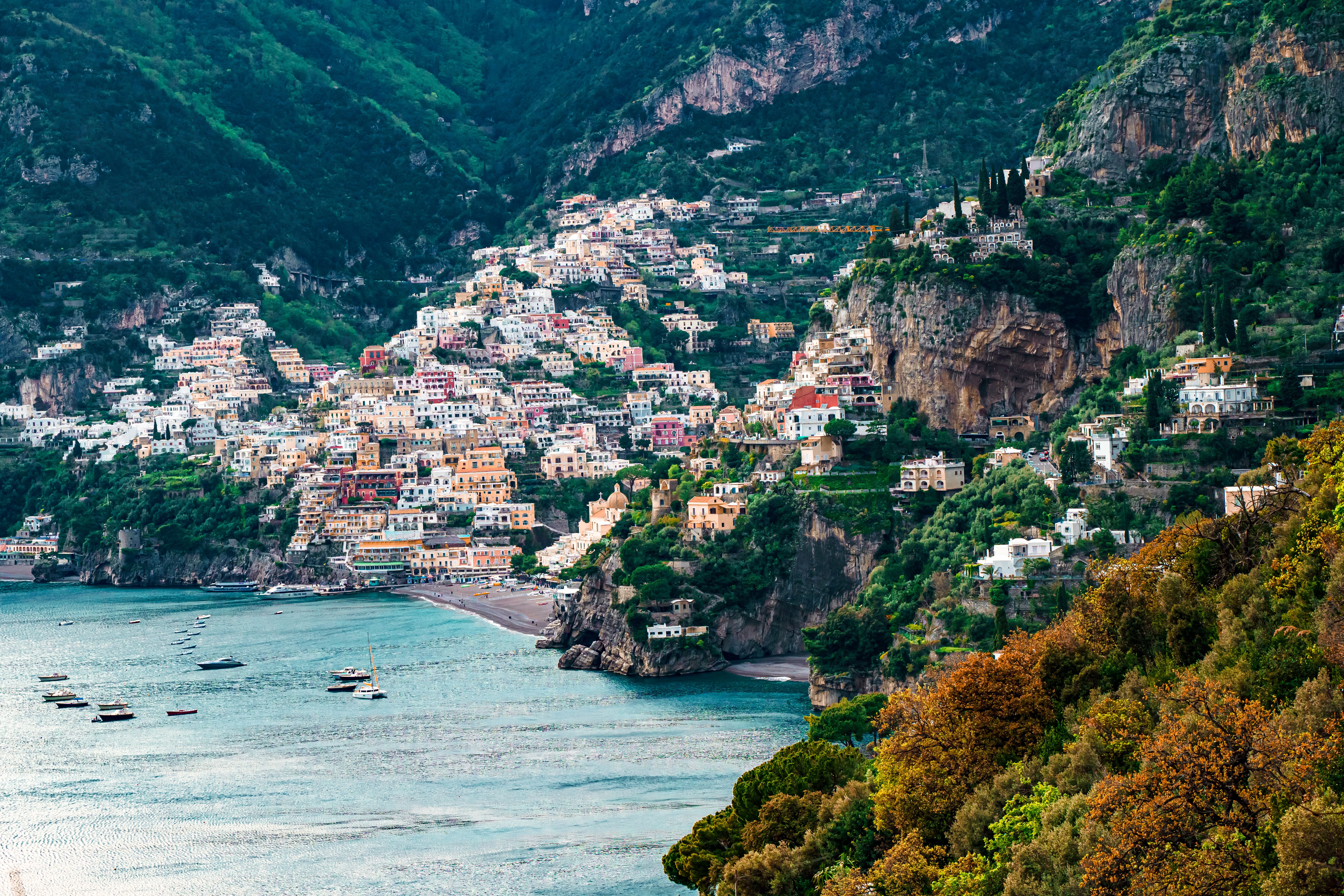 Picturesque coastal village of Positano, Italy, cascading down the cliffside